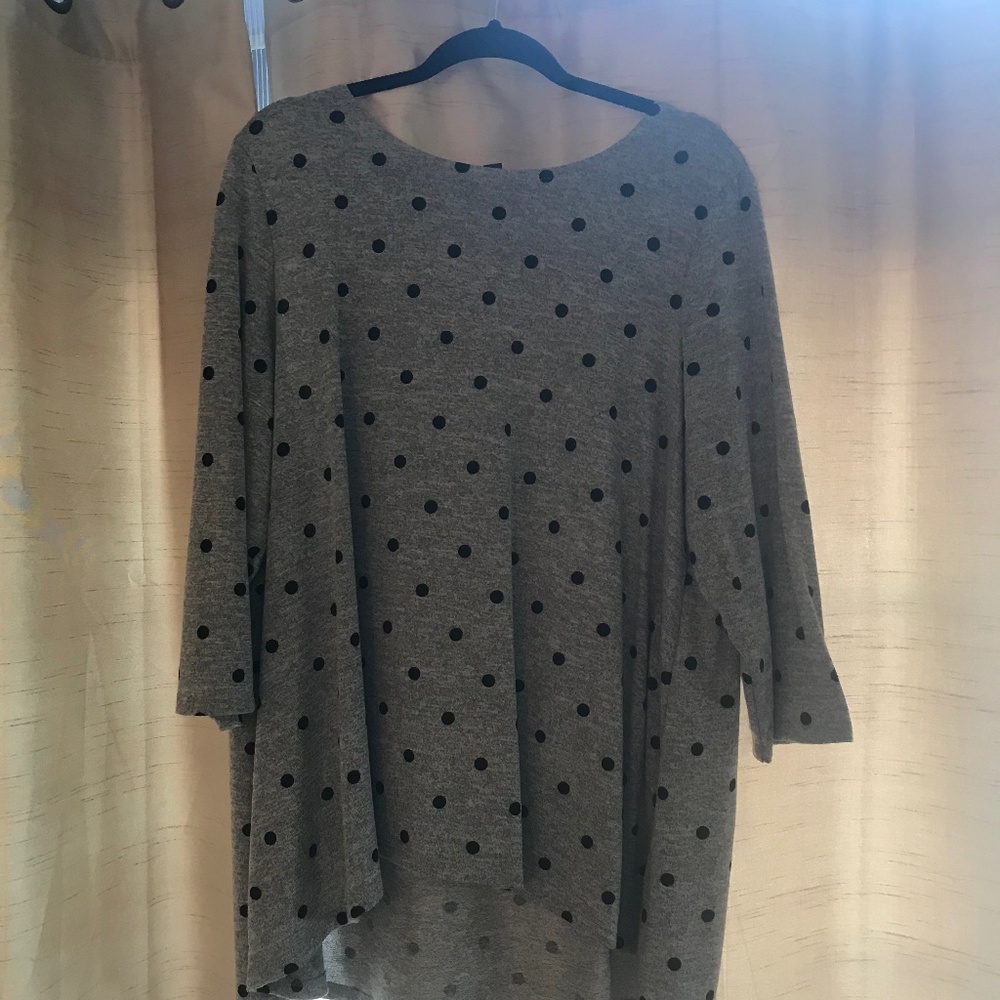 Polka dot high/low tunic